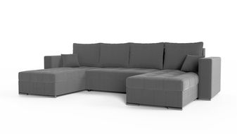 Rohová sedačka Josie U (šedočerná) (L)
