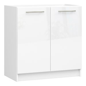 Dolní kuchyňská skříňka Ozara 80 (bílá + bílý lesk)