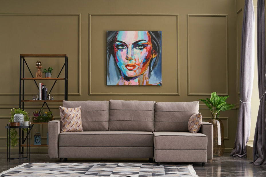 Rohová sedačka Emilie (P) (Krémová)