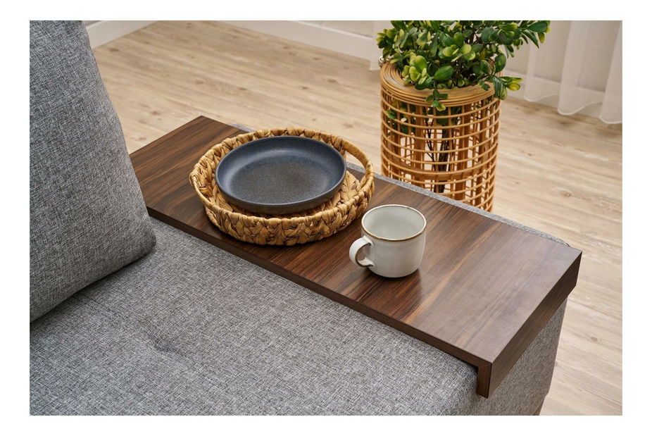 Rozkládací křeslo Perenilla L (P) (šedá + ořech)