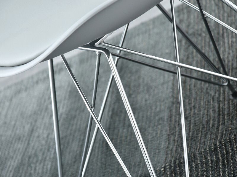 Židle Large Rod (šedá + chromová)