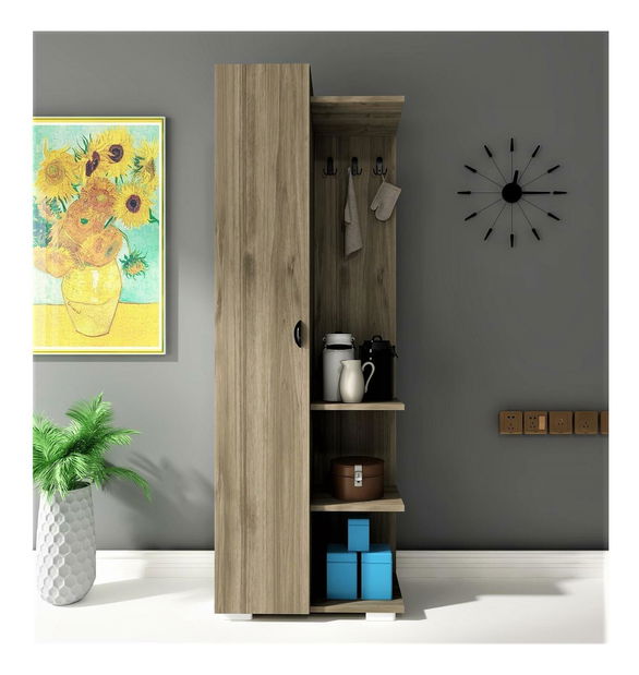  Policová skříň Noleto (ořech)