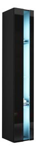 Vitrína Ziggy (černá + černý lesk)