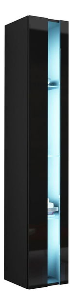 Vitrína Ziggy (černá + černý lesk)