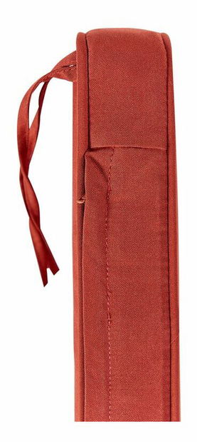 Zahradní lavička Sefu (tmavé dřevo + červená) (s úl. prostorem))