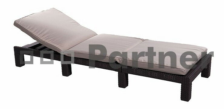 Zahradní lehátko Daytona Plus hnědá (um. ratan)