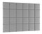 Set 24 čalouněných panelů Quadra 240x180 cm (světlešedá)