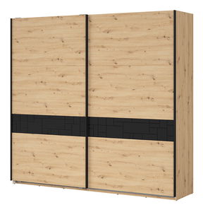 Šatní skříň BRW Pont SZF/240 (dub artisan + černá matná)