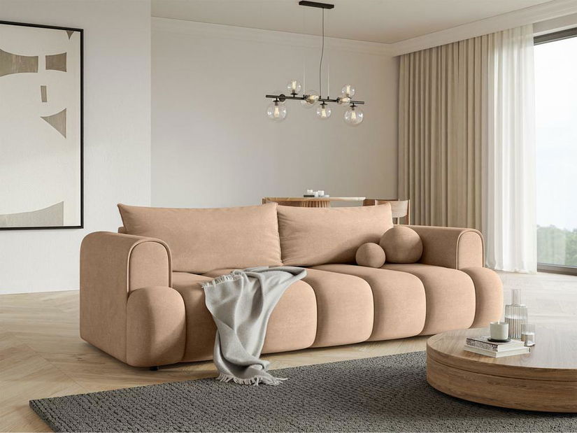 Pohovka trojsedačka Didier (béžová + černá)