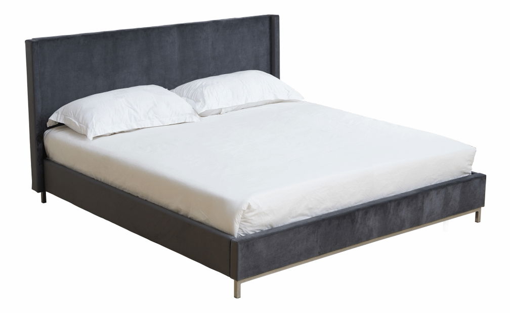 Manželská postel 180 cm Tinrum (šedá) (s roštem)