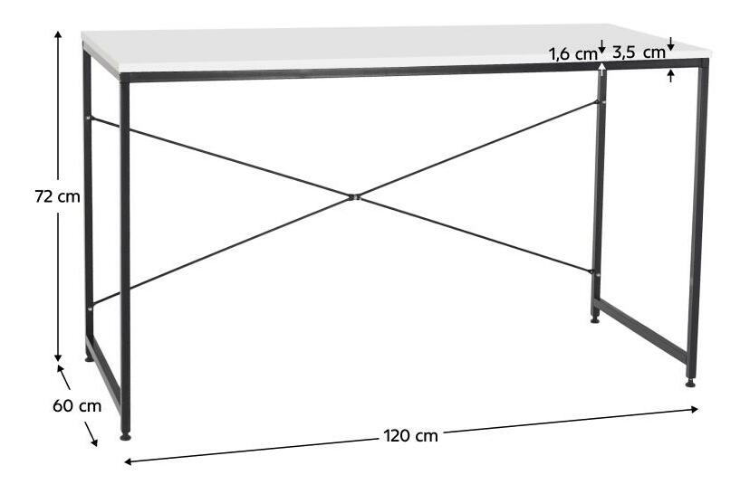 PC stolek Bazzi 4 (bílá + černá)