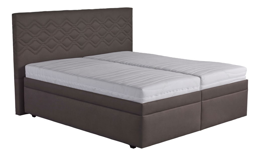 Manželská postel 180 cm Blanár Neapol (hnědá) (s roštem a matrací Ivana Plus)