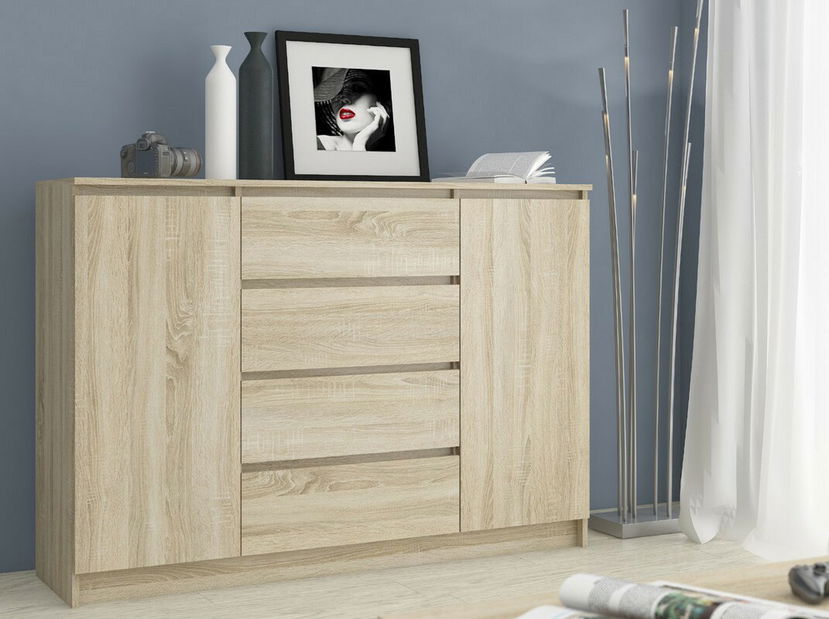 Komoda Kurtinaitis 2D 4SZ (dub sonoma)