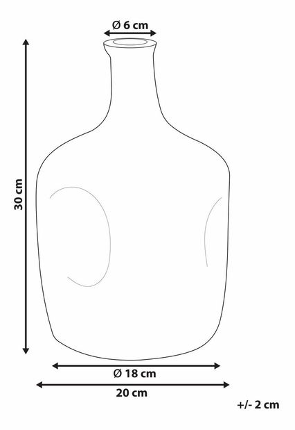 Váza 30 cm Kerza (zelená)