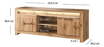 TV stolek/skříňka Chase (dub wotan)