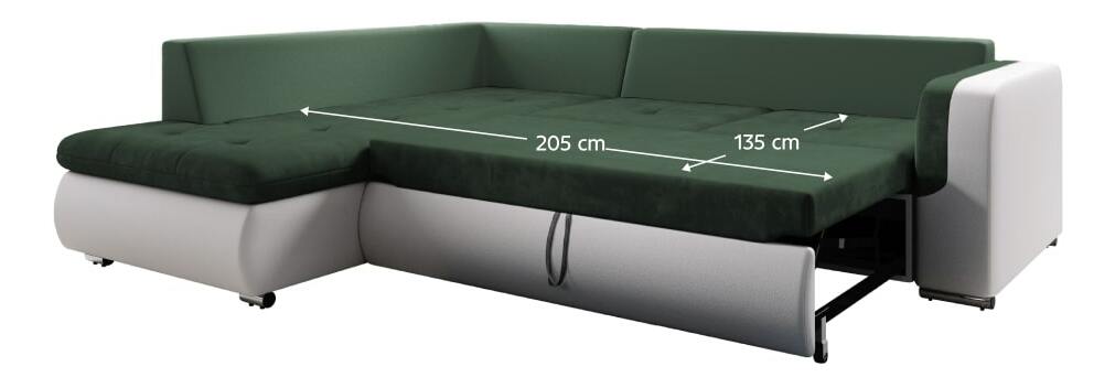 Rozkládací sedací souprava Foldo (seal 38 ekokůže) (L) 