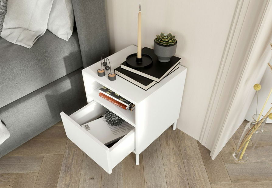 Noční stolek Naturlig Maera (bílá)