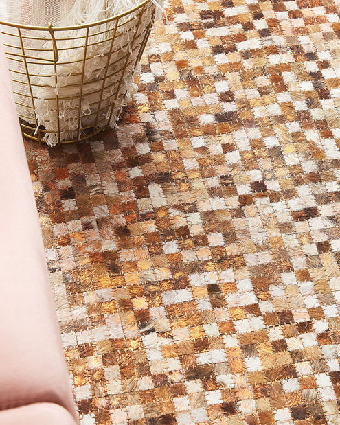 Koberec 160x230 cm TULRO (kůže) (hnědá)