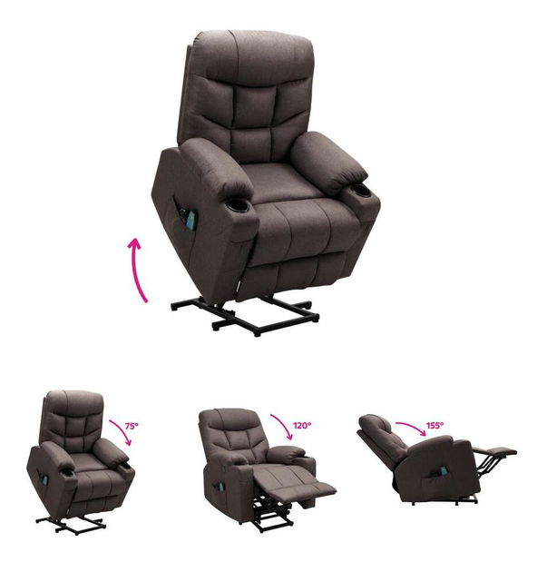 Masážní křeslo Hipocresias (hnědá)