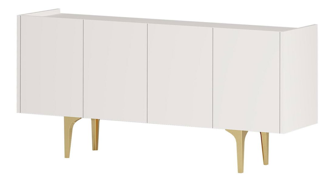 Skříňka Lipamo 3 (bílá + zlatá)