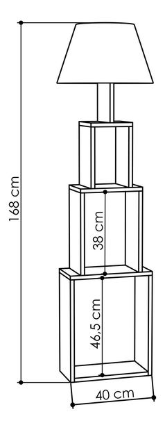 Stojící lampa Patovi 1 (světlá mocha + béžová)