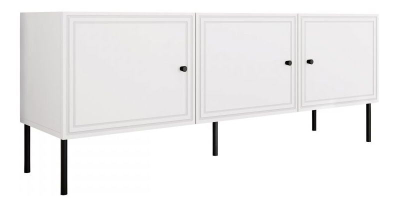 TV skříňka Bas 150 3D (bílá + černá)