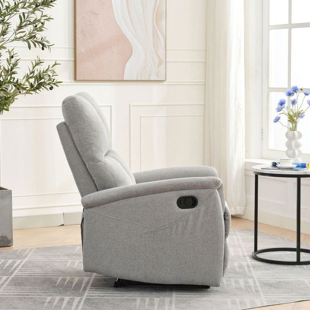 Polohovací křeslo Temor (světle šedá)