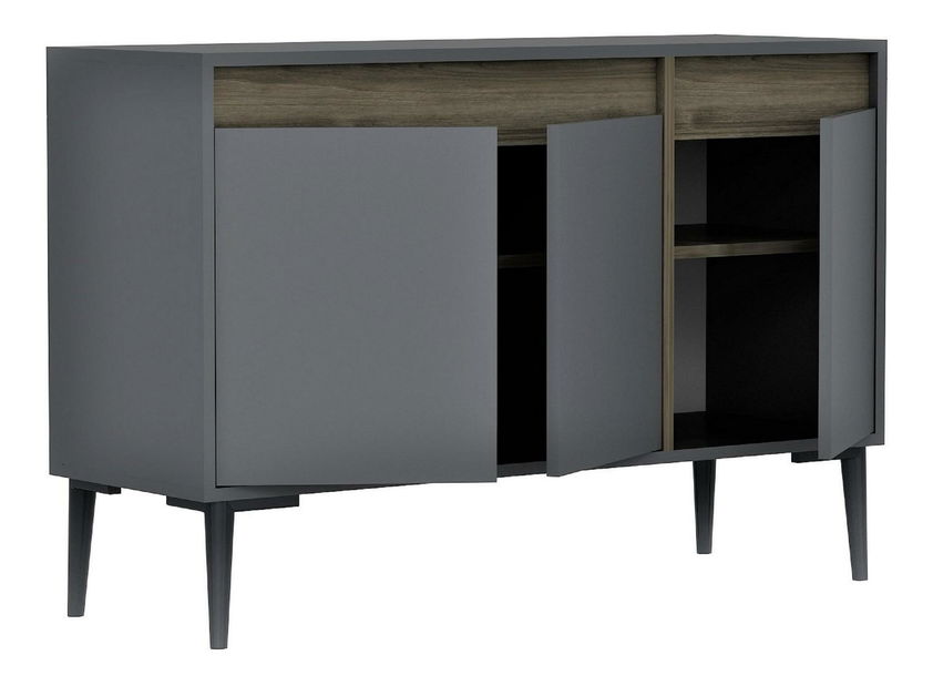 Skříňka Kasuma (antracit + ořech)