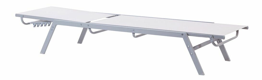 Zahradní lehátko NESS (textil) (bílá)