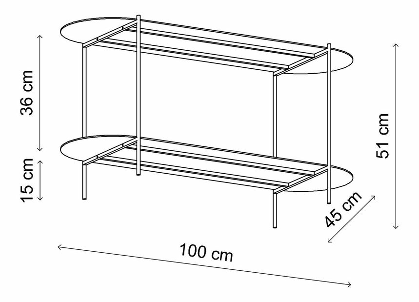 Konferenční stolek Sintuanta B (černá)