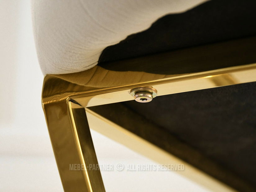 Jídelní židle Norsar (béžová + zlatá)