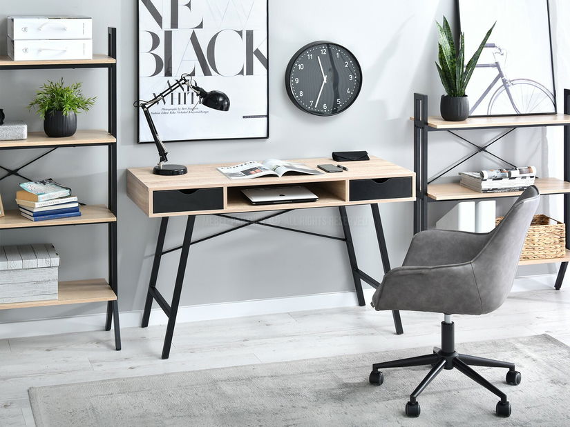 PC stolek Gavon (dub + černá)