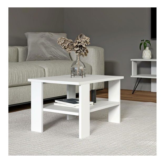 Konferenční stolek Dual (bílá)