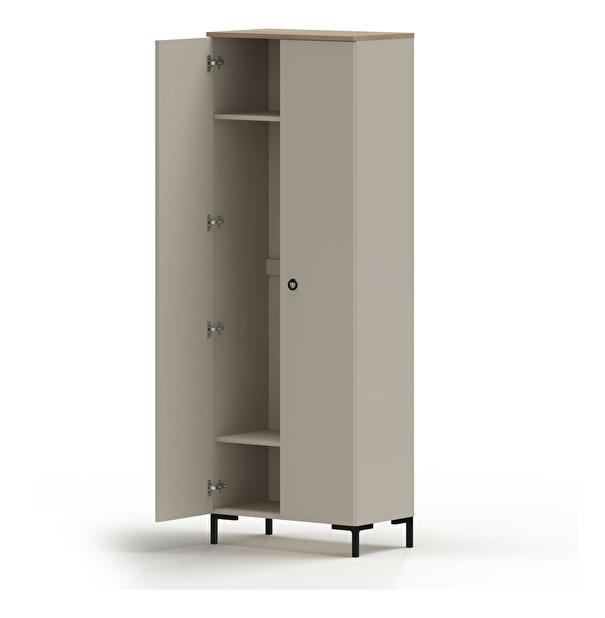 Šatní skříň Demandaron 3 (taupe + dub silverjack)