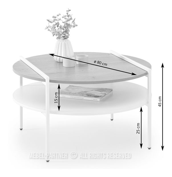 Konferenční stolek Dario (dub + černá)