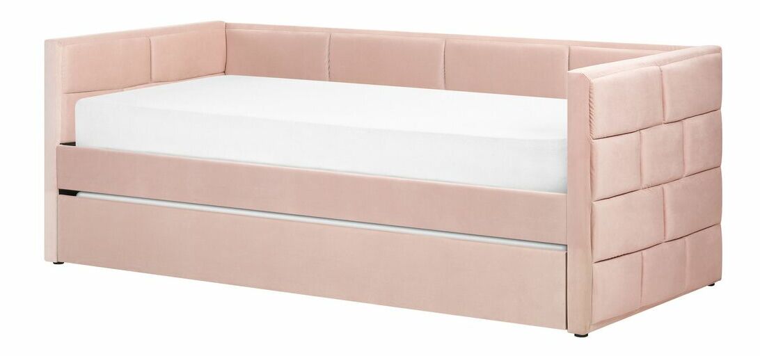 Jednolůžková postel 200 x 90 cm Chaza (růžová)