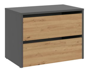 Botník (skříňka na boty) Metido 1 (antracit + dub artisan)