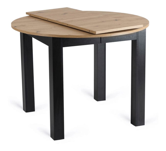 Jídelní set Habias 1 (dub artisan + černá) (pro 4 osoby)