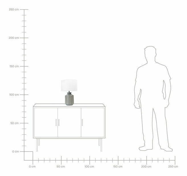 Stolní lampa Elton (šedá)