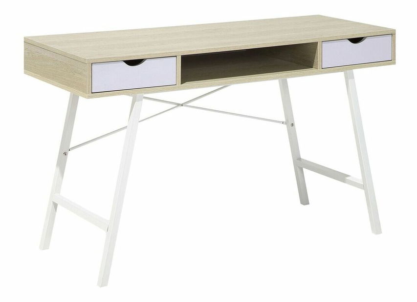 Kancelářská sestava Jenza (bílá + světlé dřevo)
