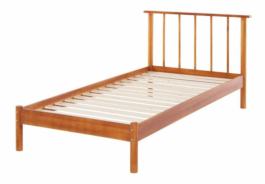 Postel 90x200 cm Barbar (světlé dřevo) (s lamelami)