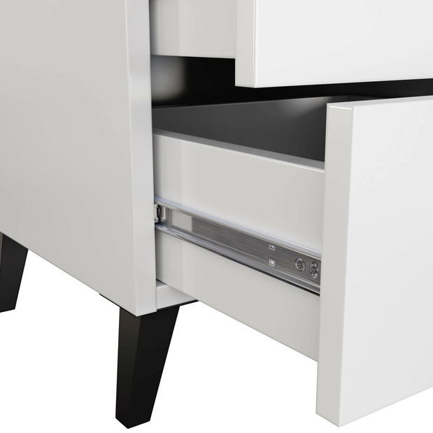 Nočný stolík Moteadas (biela + čierna) *bazar