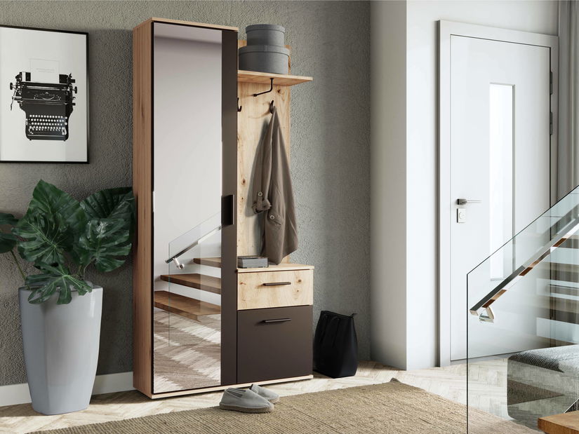 Předsíň Luxor (dub artisan + černá)