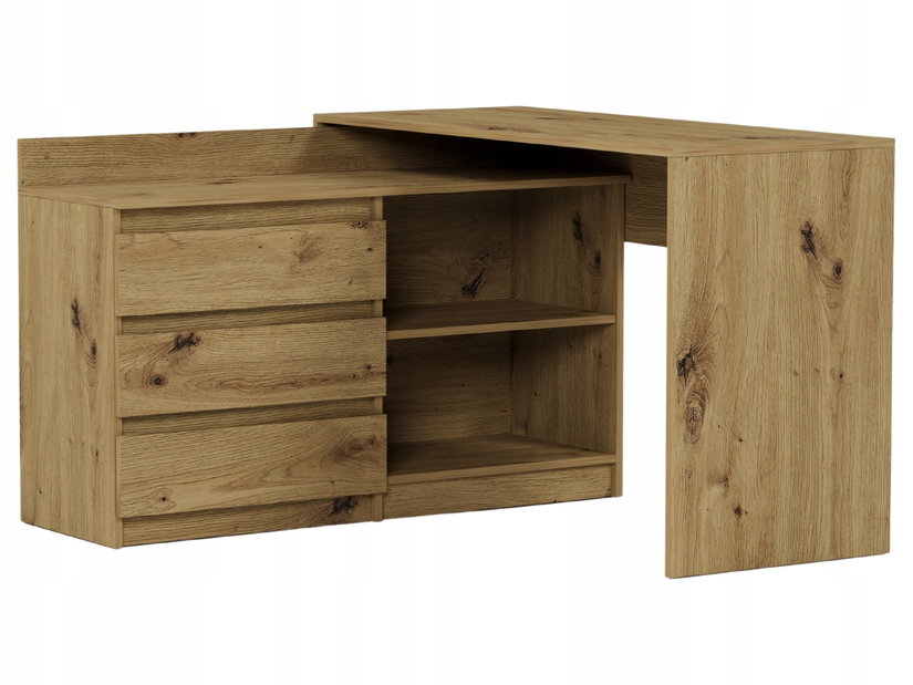 Rohový PC stolek Norgu (artisan)
