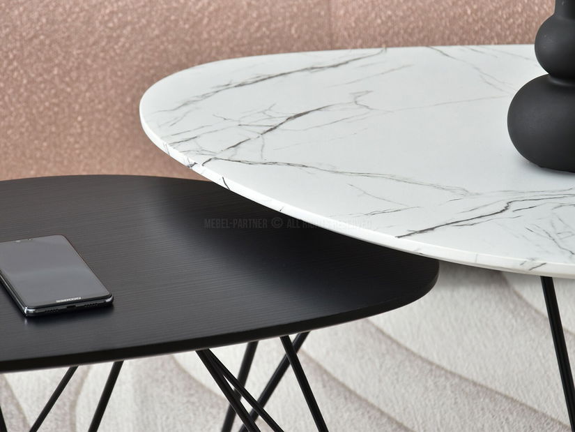 Konferenční stolek Rave Zest Xl (bílá + černá)