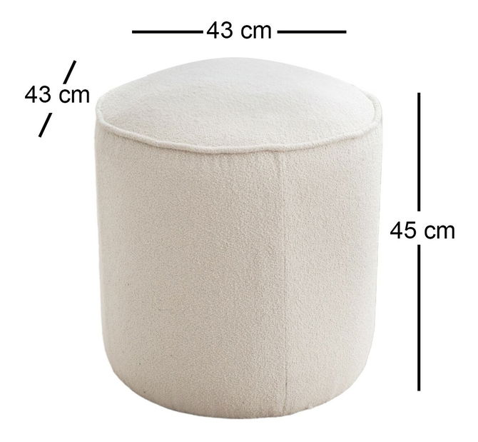 Taburetka Tedelezza (krémová)