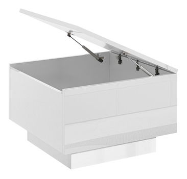 Konferenční stolek Nasonat 60 x 60 (lesk bílý) (s úl. prostorem)