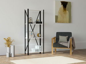 Regál Mikima 1 (bílá + černá)