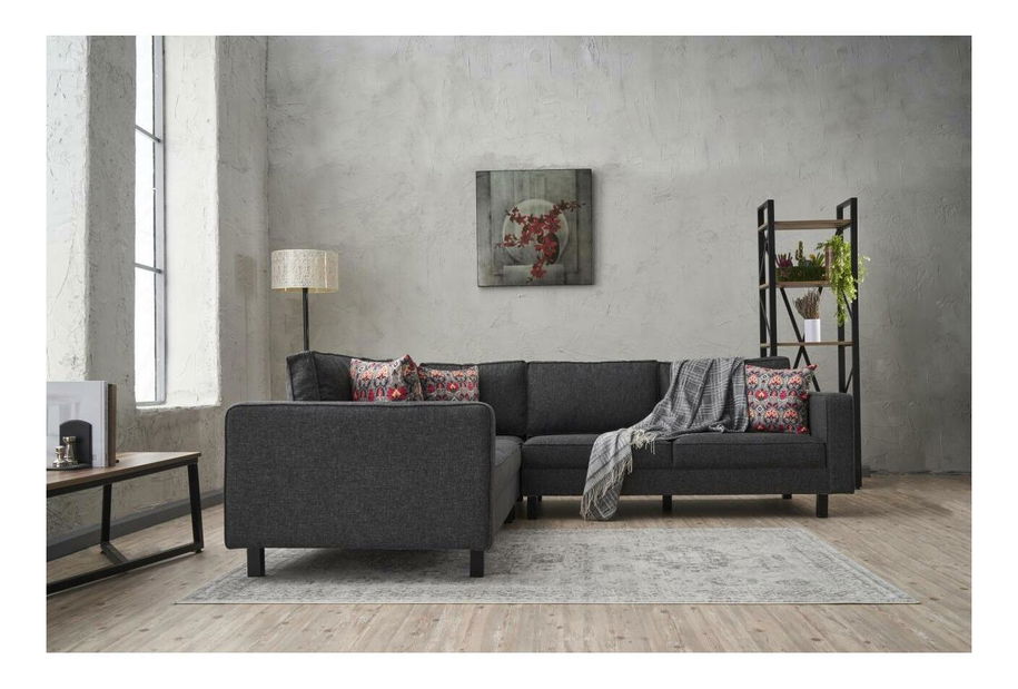 Rohová sedačka Kalen 2 (antracit + černá)