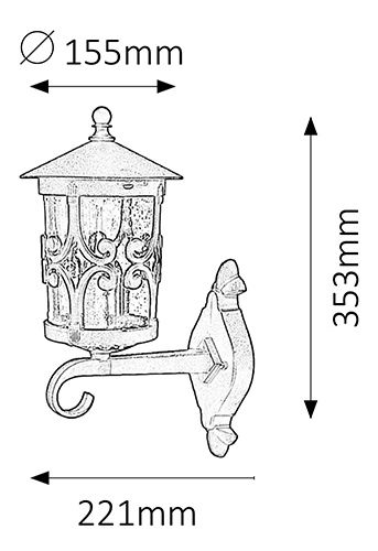 Venkovní svítidlo Palma 8414 (černá)